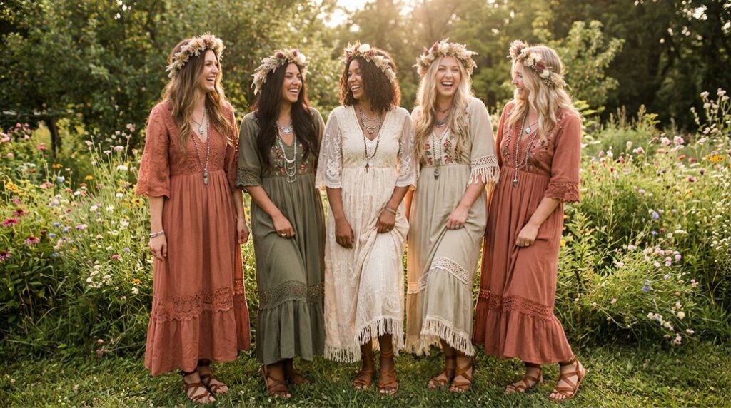 bohemian wedding guest outfits