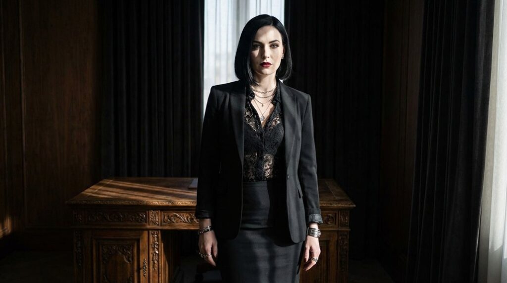 dark professional goth style