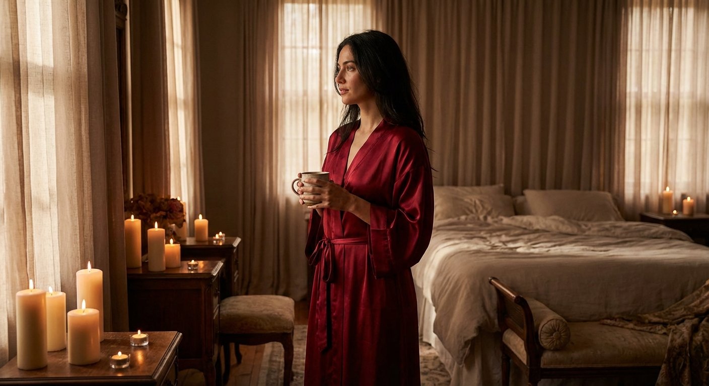 Silken Secrets: A Valentine’s Silk Robe Review & Roleplay Guide