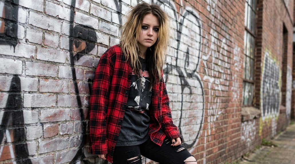 grunge undone hair makeup