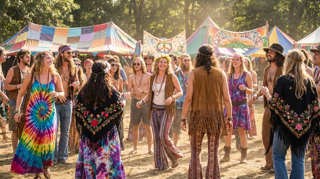 hippie tie dye earth tones