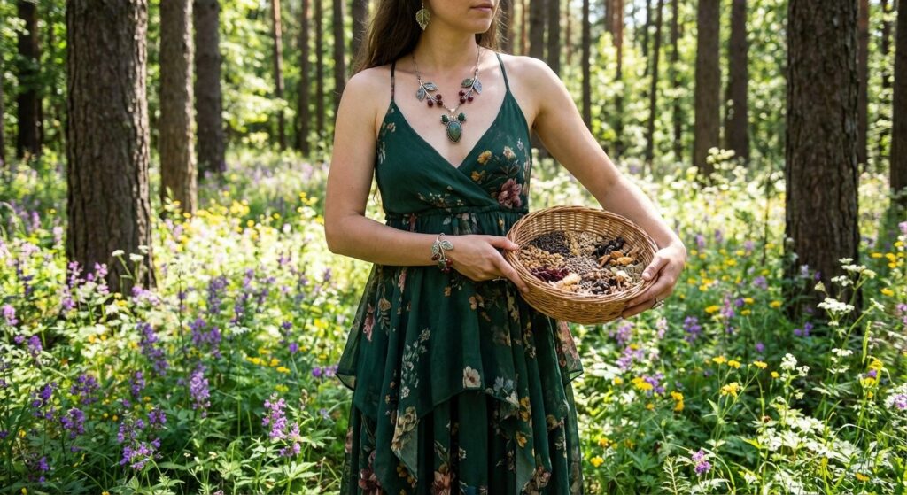 Sun Witch's Awakening: Spring Equinox Ritual Roleplay & Witchcore Fashion