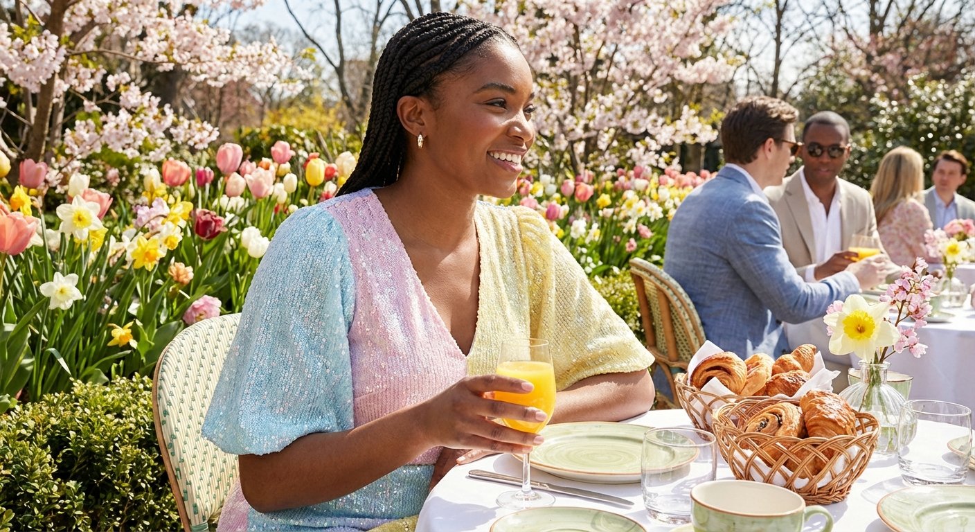 Spring Glamour: Dazzling Easter Brunch Outfits & Sparkling Celebrations
