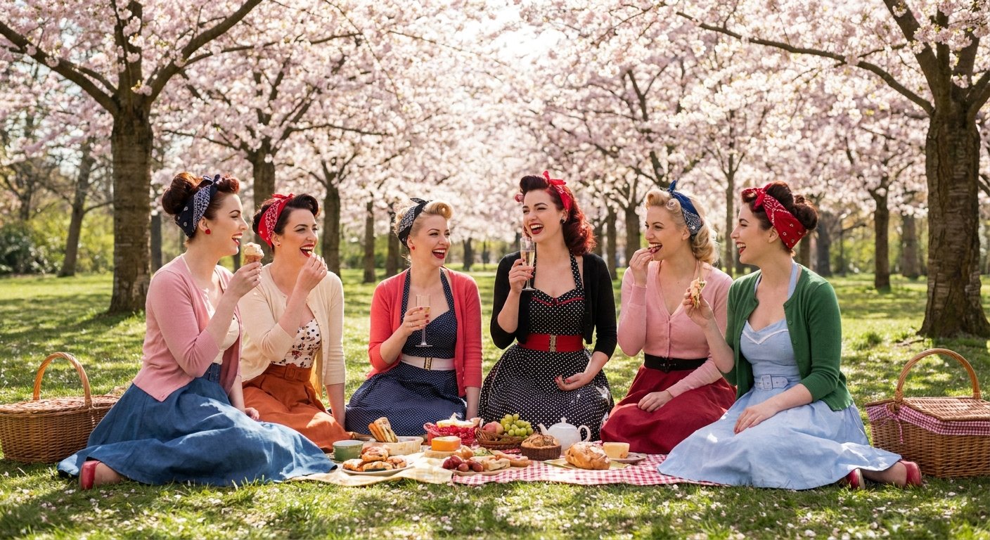 Cherry Blossoms & Chrome: Your Guide to Rockabilly Spring Outfits for a Picture-Perfect Picnic