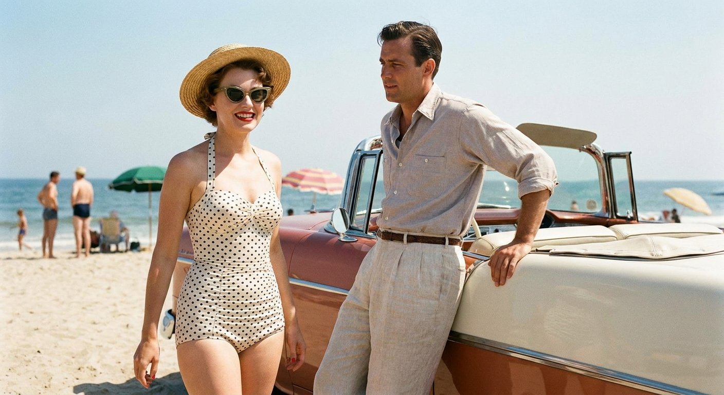 The Time Traveler & The Tourist: A Summer Detour Through the Decades (Vintage Swimsuits & **Roleplay Ideas for Time Travel Romance**)