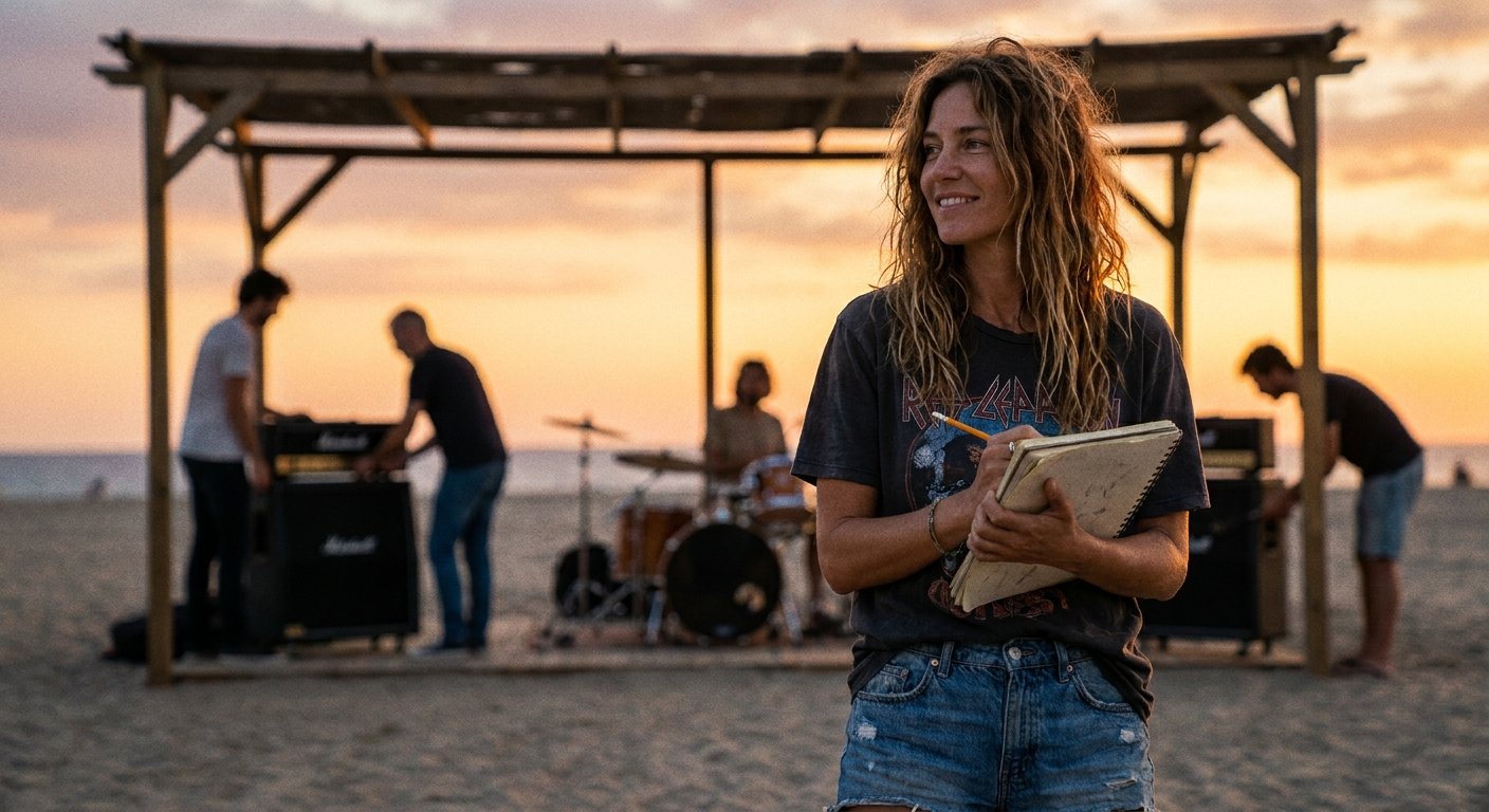 Rock On! Backstage Buzz & Beach Vibes: My Summer in Band Tees and Cutoff Shorts