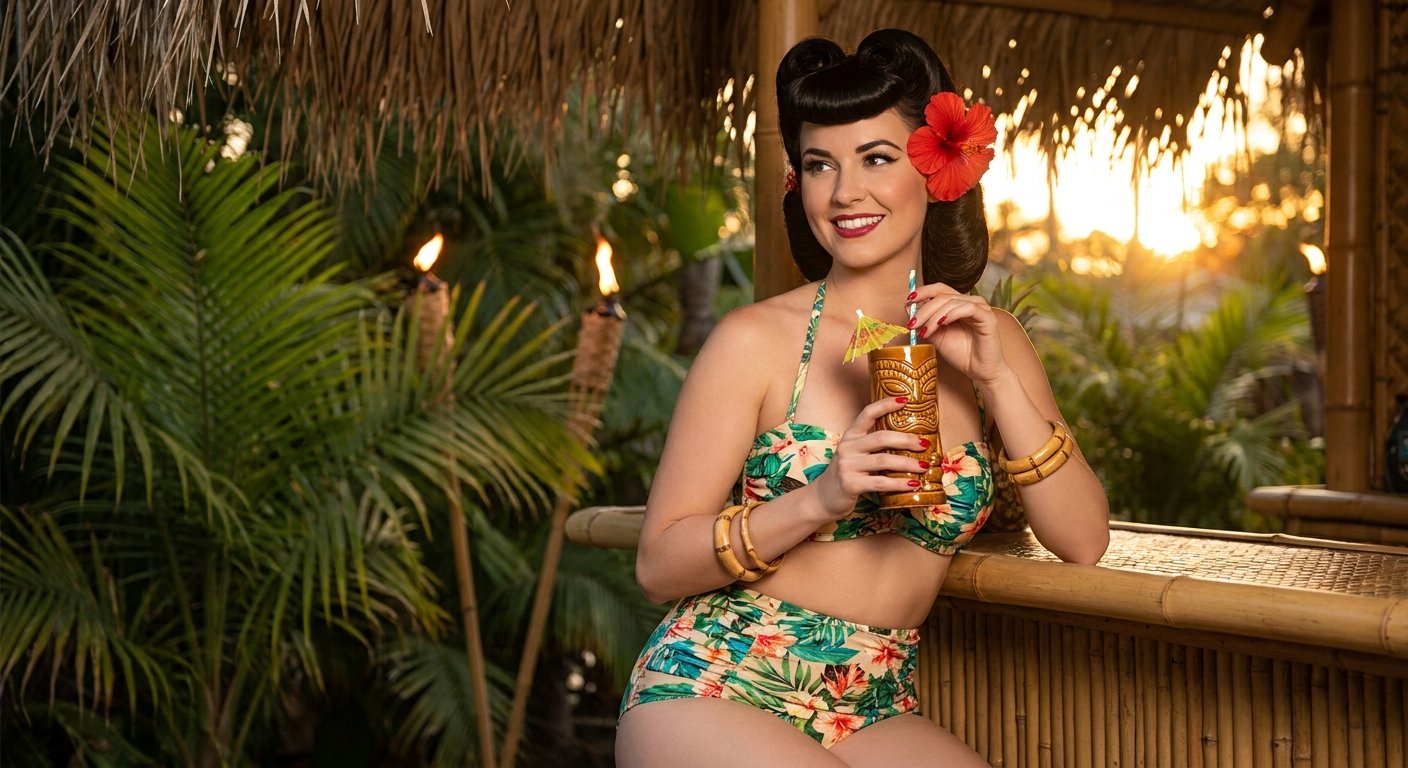High-Waisted Hula: Master Retro Pinup Swimwear and 1950s Summer Roleplay Fashion