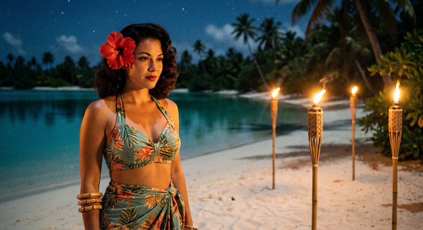 The Midnight Tiki Siren: A Guide to 1950s Tropical Rockabilly Style