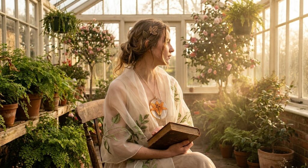 The Botanical Archivist: 2024 Summer Accessory Trends Featuring Botanical Jewelry and Conservatory Roleplay